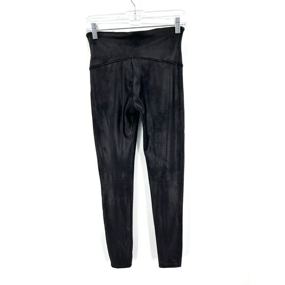 SPANX Women's Black Faux Leather Skinny Leggings Pull On Pants Size Large - Picture 6 of 10